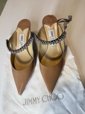 Jimmy Choo Nude Patent Bings 65